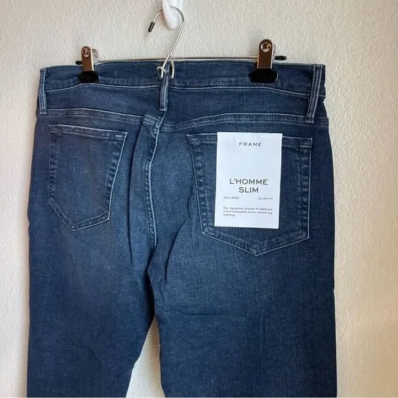 FRAME L'Homme Slim Fit Jeans in Blue Coast